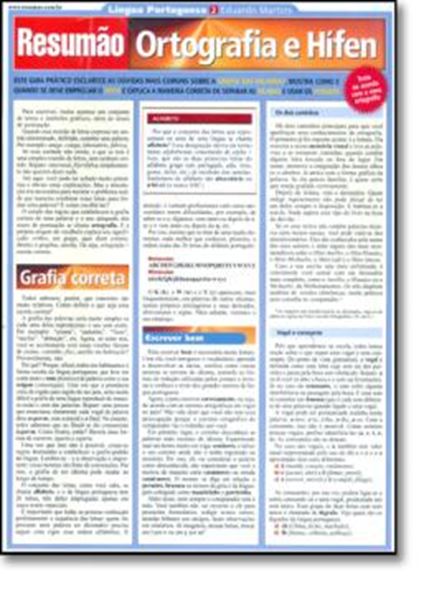 Picture of RESUMAO - ORTOGRAFIA E HIFEN