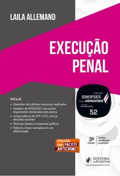 Picture of SINOPSES PARA CONCURSOS - EXECUCAO PENAL - VOLUME 52