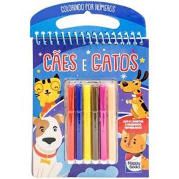 Picture of COLORINDO POR NUMEROS - CAES E GATOS