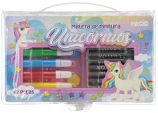 Picture of MALETA DE PINTURA 42 PECAS UNICORNIO