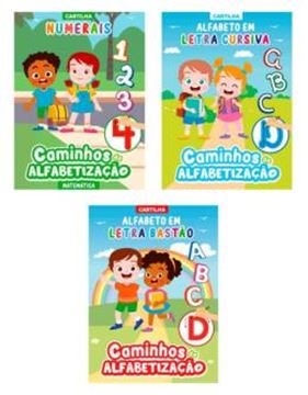 Imagem de COLECAO CAMINHOS DA ALFABETIZACAO - KIT COM 3 CARTILHAS