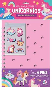 Imagem de UNICORNIOS - LEIA E COLECIONE - DIARIO COM PINS
